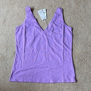 Boden Lilac V-Neck Tank Top medium nwt purple
